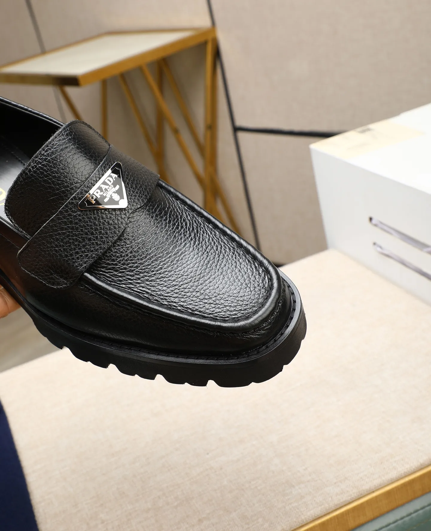 Men's men's shoes 💰540 (water-dyed cow leather) 📛📛PRADA high-end 20 counter latest model formal business leather shoes 👔 original version of the highest quality! Imported from Italy🇮🇹First layer calfskin fabric➕Cowhide lining Original outsole Formal size: 38➖45